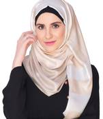 beige Cotton Satin Islamic Style Look Casual Hijab Arabian Naqab Stole Women Scarf