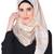 beige Cotton Satin Islamic Style Look Casual Hijab Arabian Naqab Stole Women Scarf