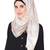 beige Cotton Satin Islamic Style Look Casual Hijab Arabian Naqab Stole Women Scarf