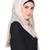 beige Cotton Satin Islamic Style Look Casual Hijab Arabian Naqab Stole Women Scarf