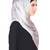 silver Soft Mesh Islamic Style Look Casual Hijab Arabian Naqab Stole Women Scarf