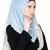 light blue Satin Modal Islamic Style Look Casual Hijab Arabian Naqab Stole Women Scarf