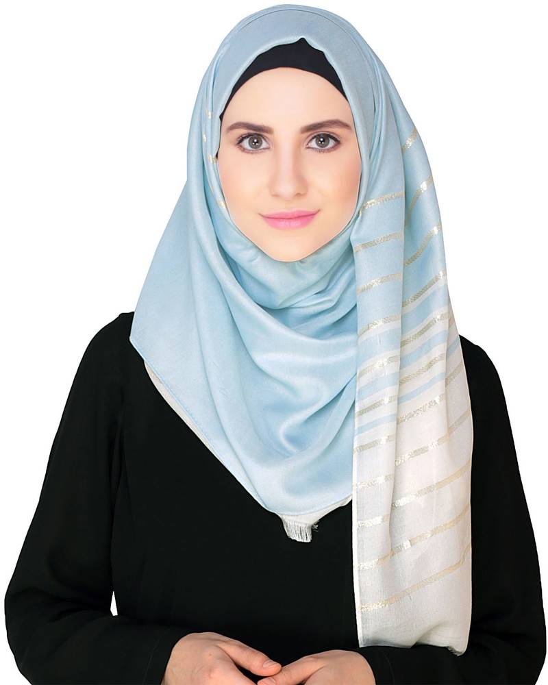 peacock blue hijab