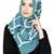 Green Cotton Islamic Style Look Casual Hijab Arabian Naqab Stole Women Scarf