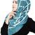 Green Cotton Islamic Style Look Casual Hijab Arabian Naqab Stole Women Scarf
