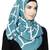 Green Cotton Islamic Style Look Casual Hijab Arabian Naqab Stole Women Scarf