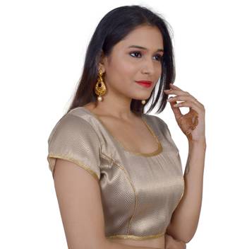 Anmol art silk Self Design stitched blouse 2