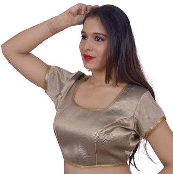 Anmol art silk Self Design stitched blouse 3