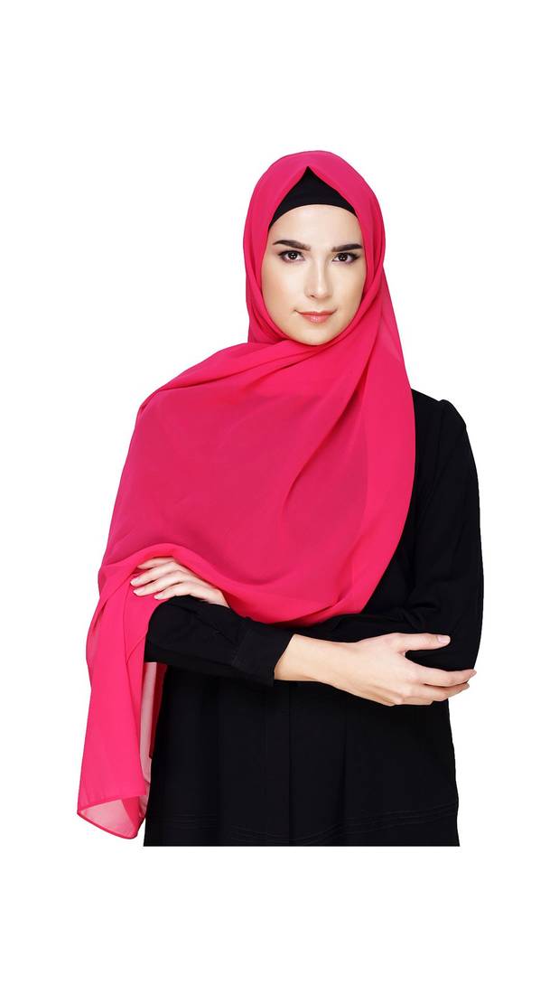 Pink V.Ggt Islamic Style Look Casual Hijab Arabian Naqab Stole Women Scarf