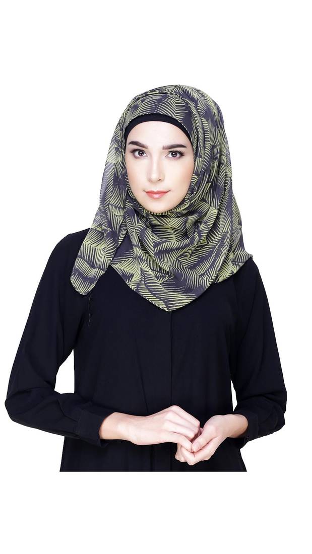 Green V.ggt Islamic Style Look Casual Hijab Arabian Naqab Stole Women Scarf