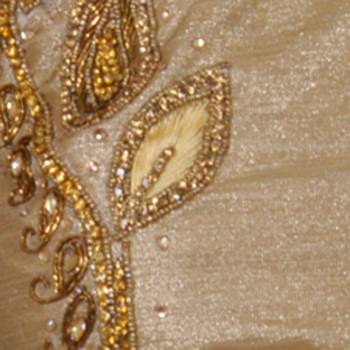 Gold art silk Embellished stitched blouse 5