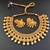 Traditional Gold plated and white stone  Neck Fit Necklace Set For Women Fashion Jewellery