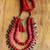 Multi layer thread wrapped beads necklace