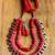 Multi layer thread wrapped beads necklace