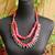 Multi layer thread wrapped beads necklace