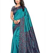 Multicolor Printed Art Silk Sarees Saree
