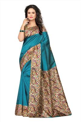 Multicolor Printed Art Silk Sarees Saree 1