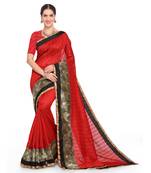 Multicolor woven cotton saree with blouse
