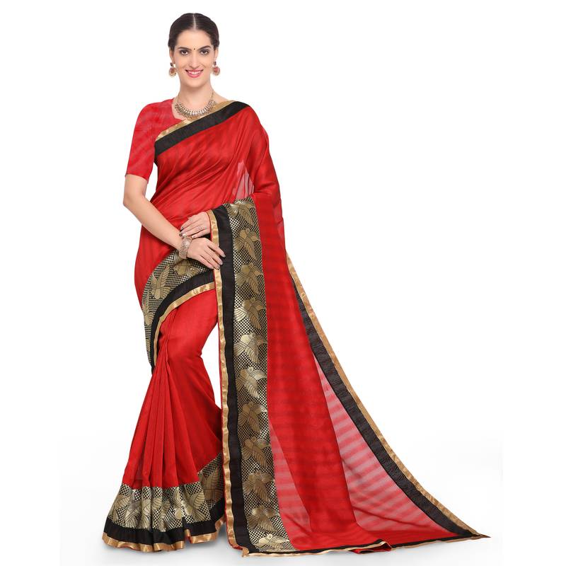 Multicolor woven cotton saree with blouse