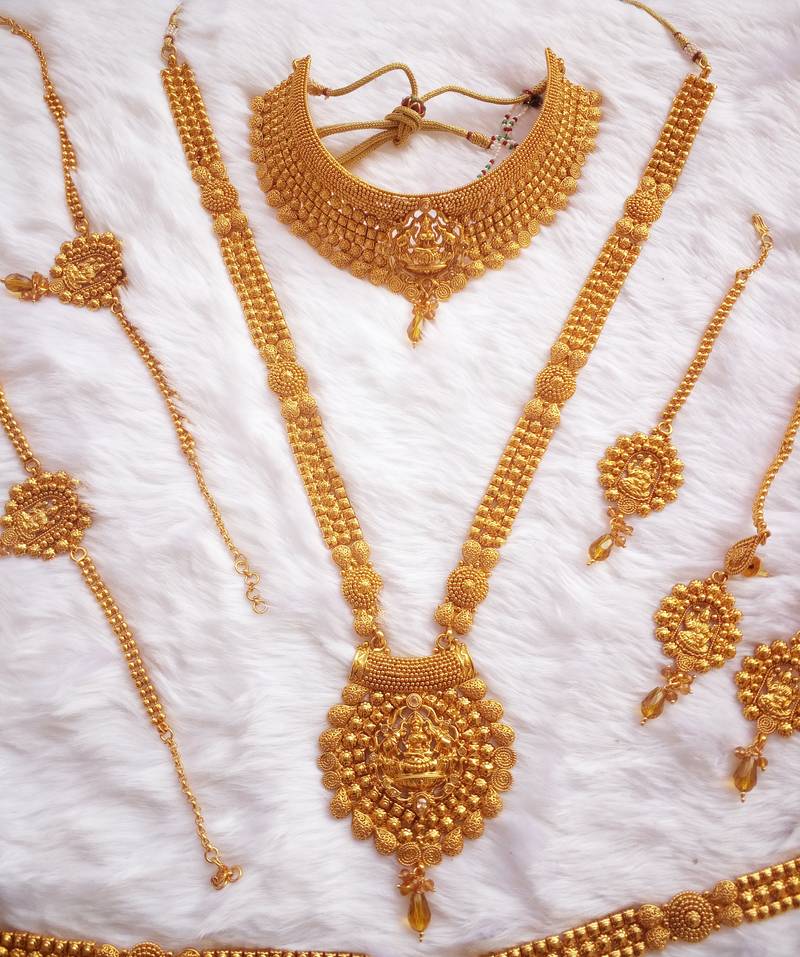 bridal temple jewelry set
