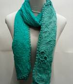 Green  Cotton Islamic Style Stole Scarf Daily Wear Naqab  Arabian Hijab