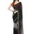 Black printed georgette saree with blouse