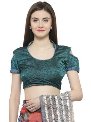 Multicolor brasso saree with blouse 4