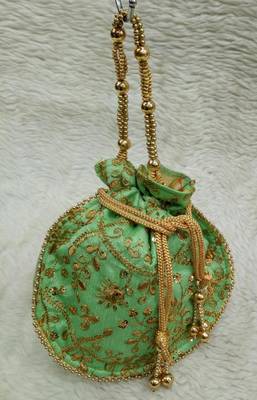 Handmade silk hand woven potli bags 1