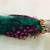 American Diamond Enamel Peacock Green Feather Finger Ring