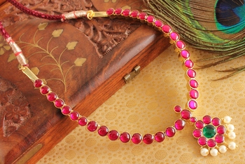 Beautiful Real Kemp Attigai(Necklace 
