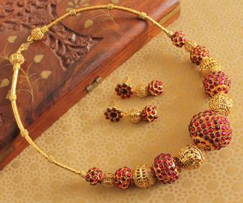 Beautiful Kemp Balls Designer Necklace Set 2