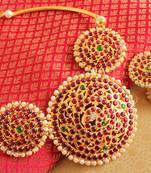 Beautiful Handmade Kemp Temple Necklace With Jhumkka  