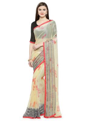 Multicolor brasso saree with blouse 1
