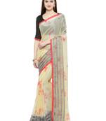 Multicolor brasso saree with blouse