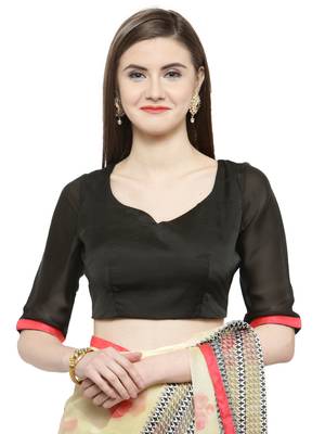 Multicolor brasso saree with blouse 4