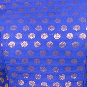 Blue Brocade Self Design readymade blouse 5