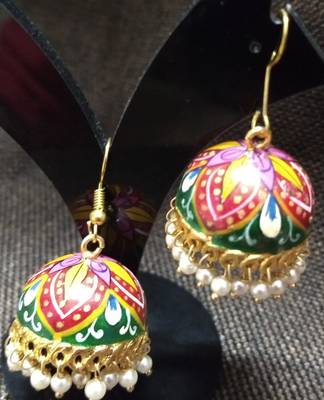 multicolor paiting party wear jhumka 1
