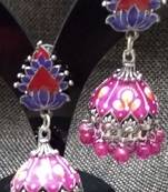 multicolor oxidized party wear jhumka