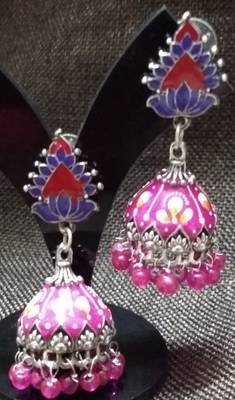 multicolor oxidized party wear jhumka 2