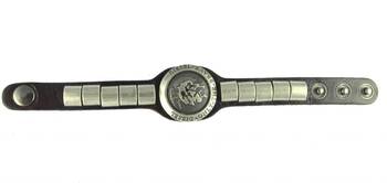 men biker black bullet strand leather bracelet strap free size 3