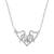 Mahi Rhodium Plated Valentine collection Entwined Heart Cubic Zirconia Pendant PS1193703R