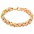 316L stainless steel thick 3D gold plated byzantine men bracelet