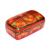Red Kashmiri Paper Mache Storage Box