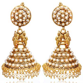 Blue Pearl jhumkas 1