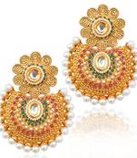 Maroon Pearl danglers-drops