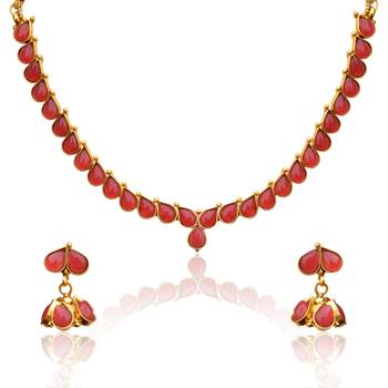 Pink Pearl necklace-sets AB126R 1