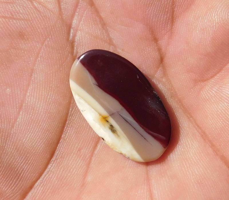 25.5 Cts Rarest 100% Natural Mookaite Jasper 30X16X6Mm  Loose Cabochon