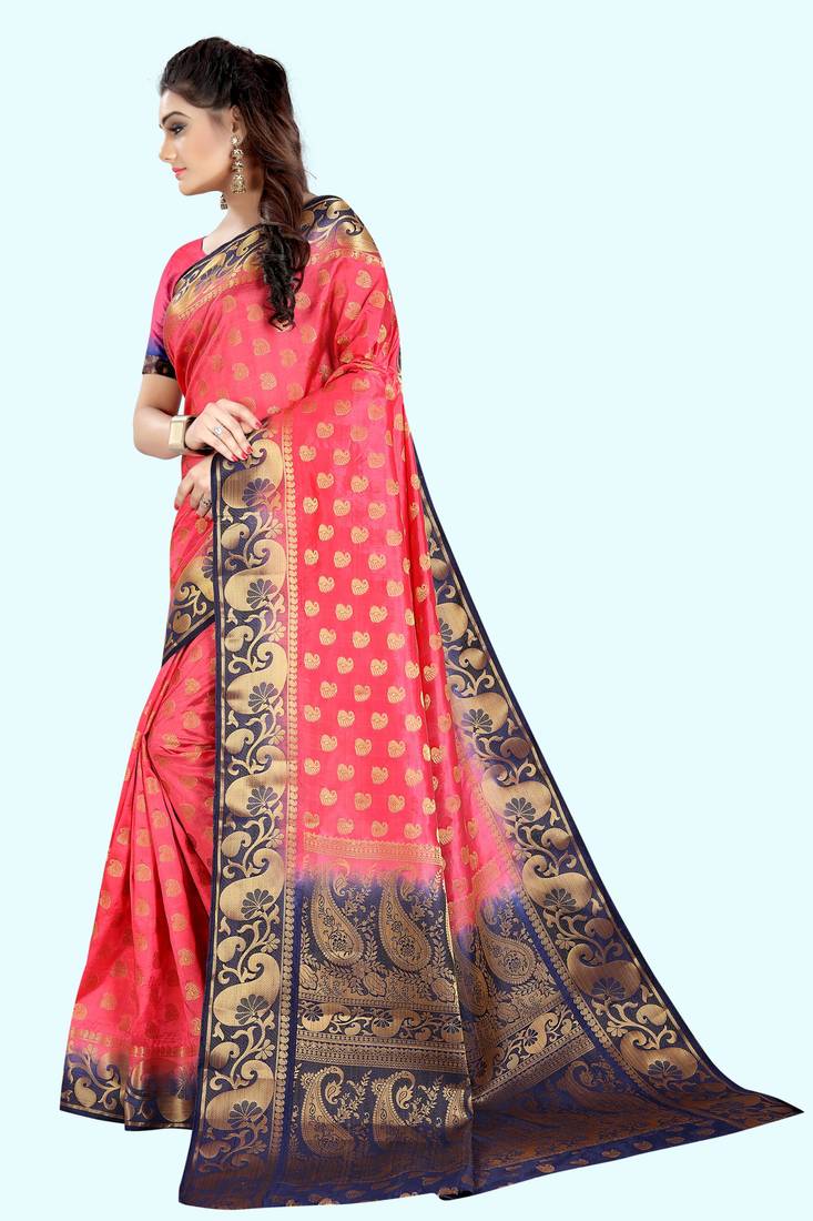 plain banarasi saree with border
