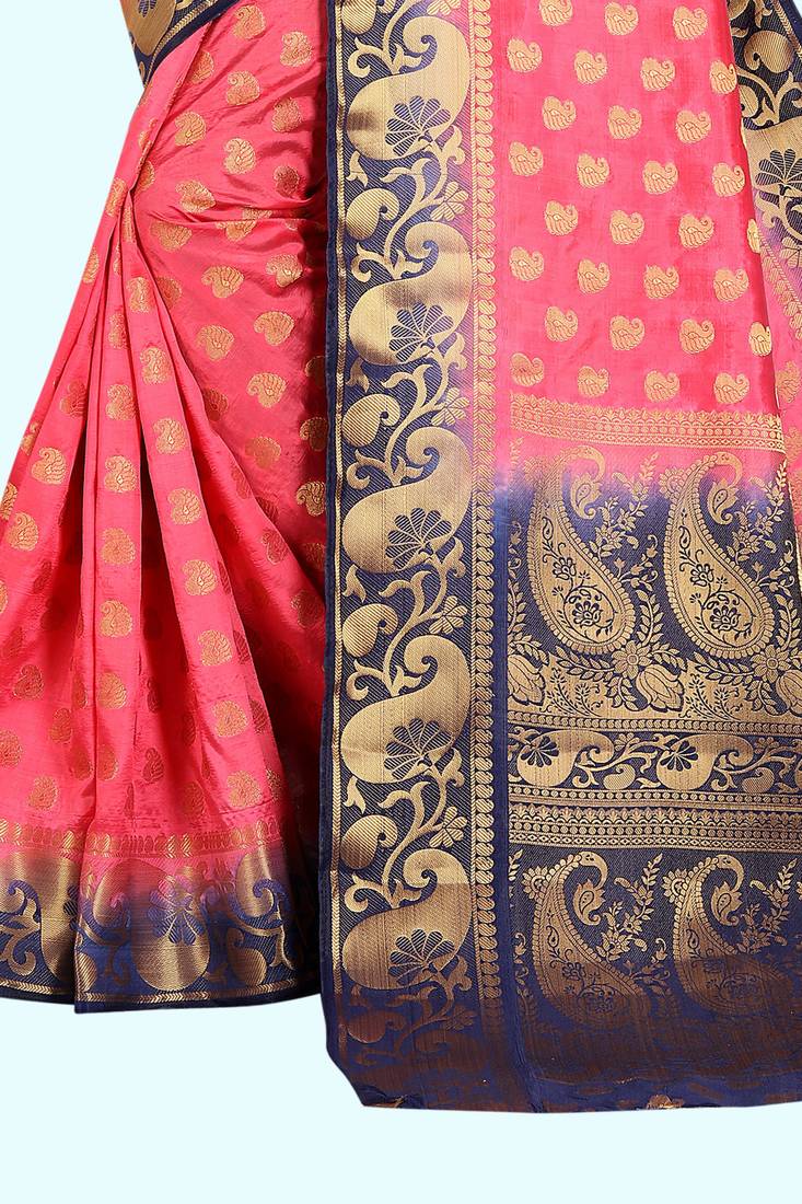 plain banarasi saree with border
