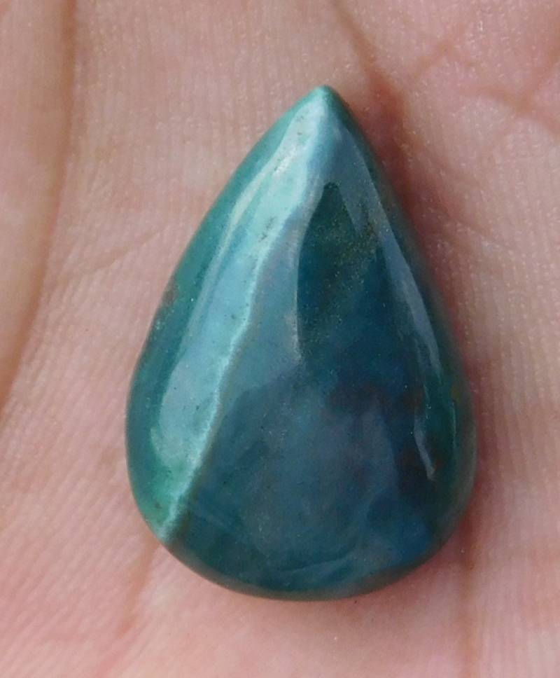 17.75 Cts Royal Splendid Green Blood Stone 24X16X6 Mm Cabochon Loose